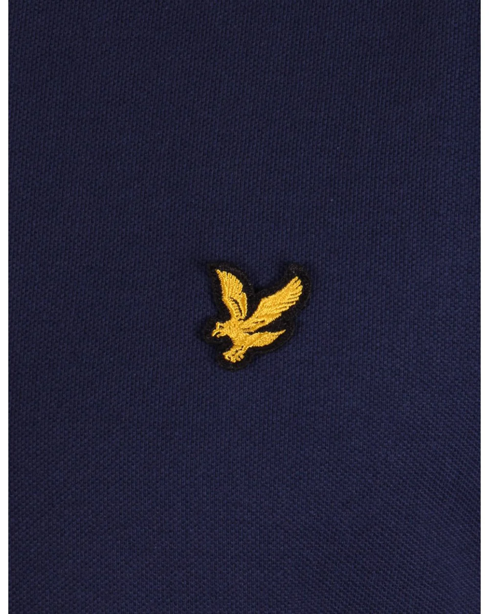 Lyle And Scott Bomber Collar Polo Shirt Navy Blue - Image 3