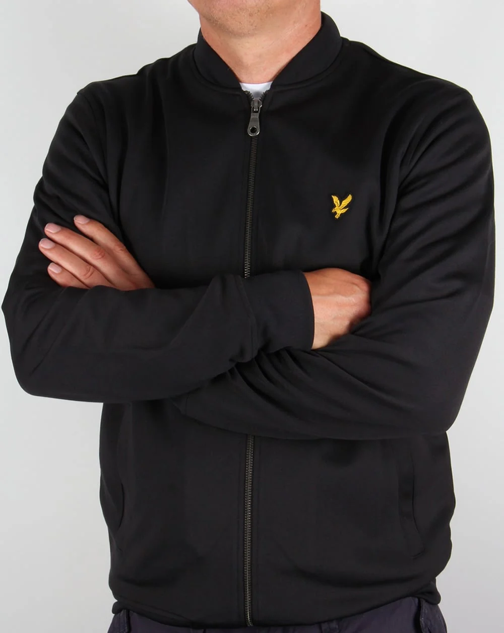 Lyle And Scott Bomber Track Top Black - Image 3