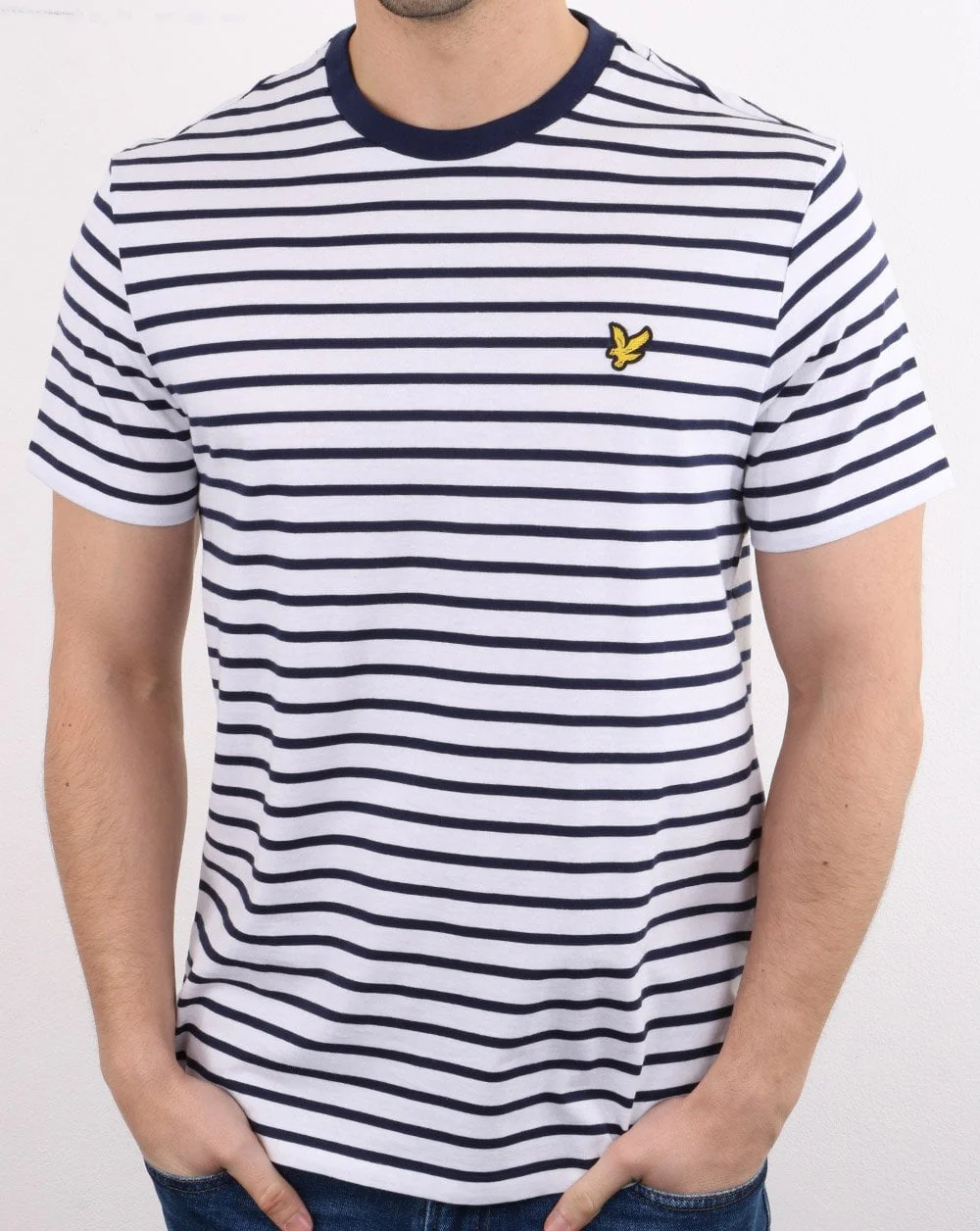 Lyle And Scott Breton Stripe T-shirt White/Navy
