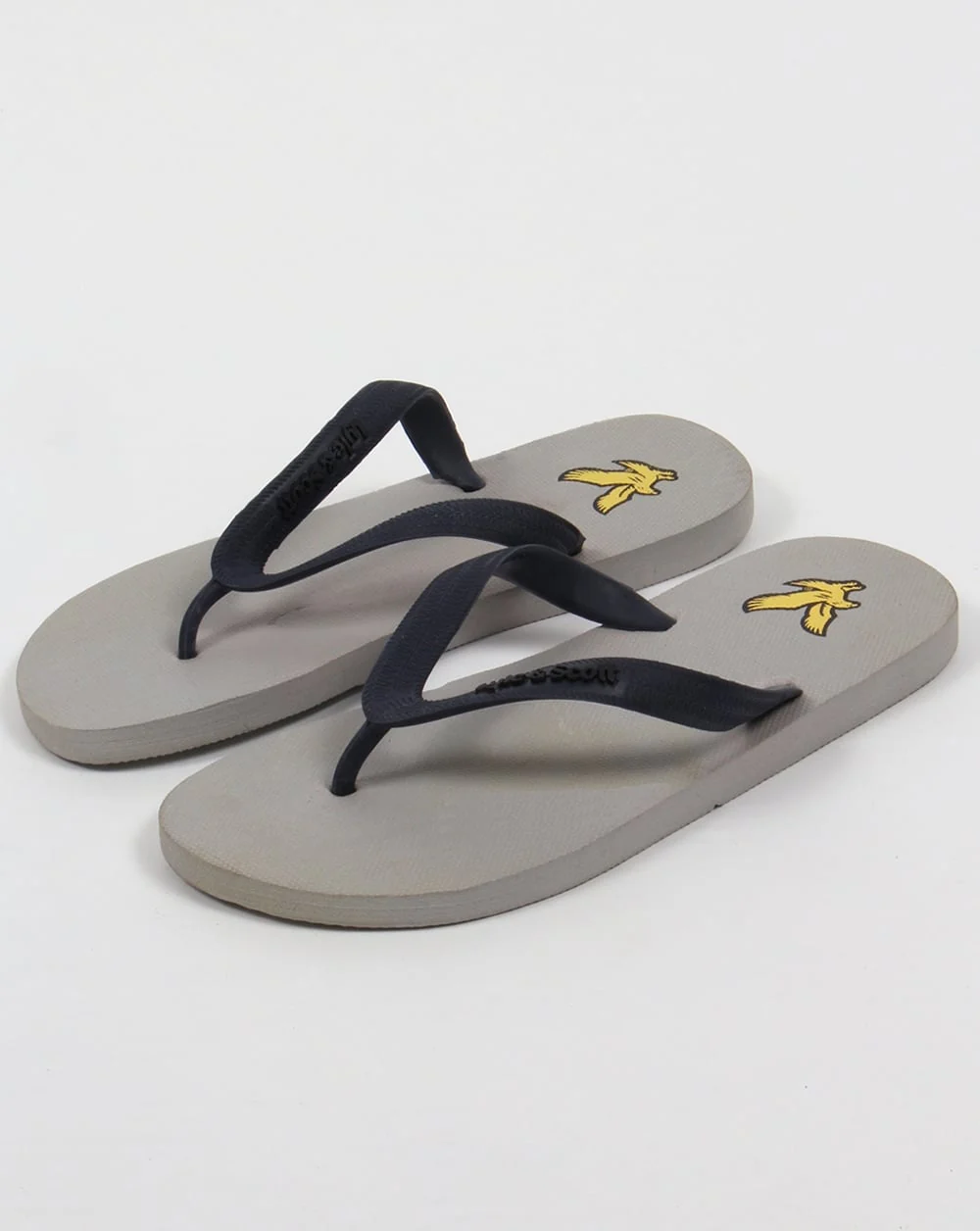 Lyle And Scott Brora Flip Flop Aluminium Grey