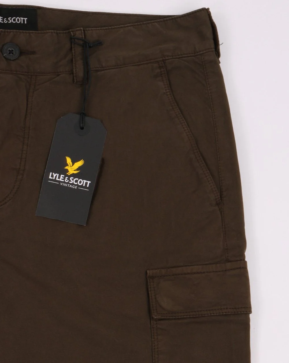 Lyle And Scott Cargo Shorts Trek Green - Image 2