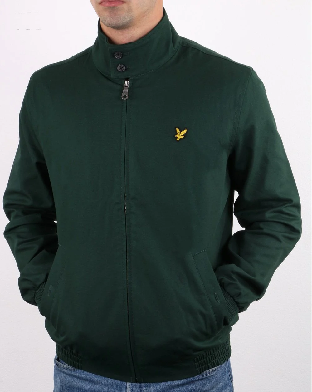 Lyle And Scott Check Lined Harrington Jacket Jade - Image 2