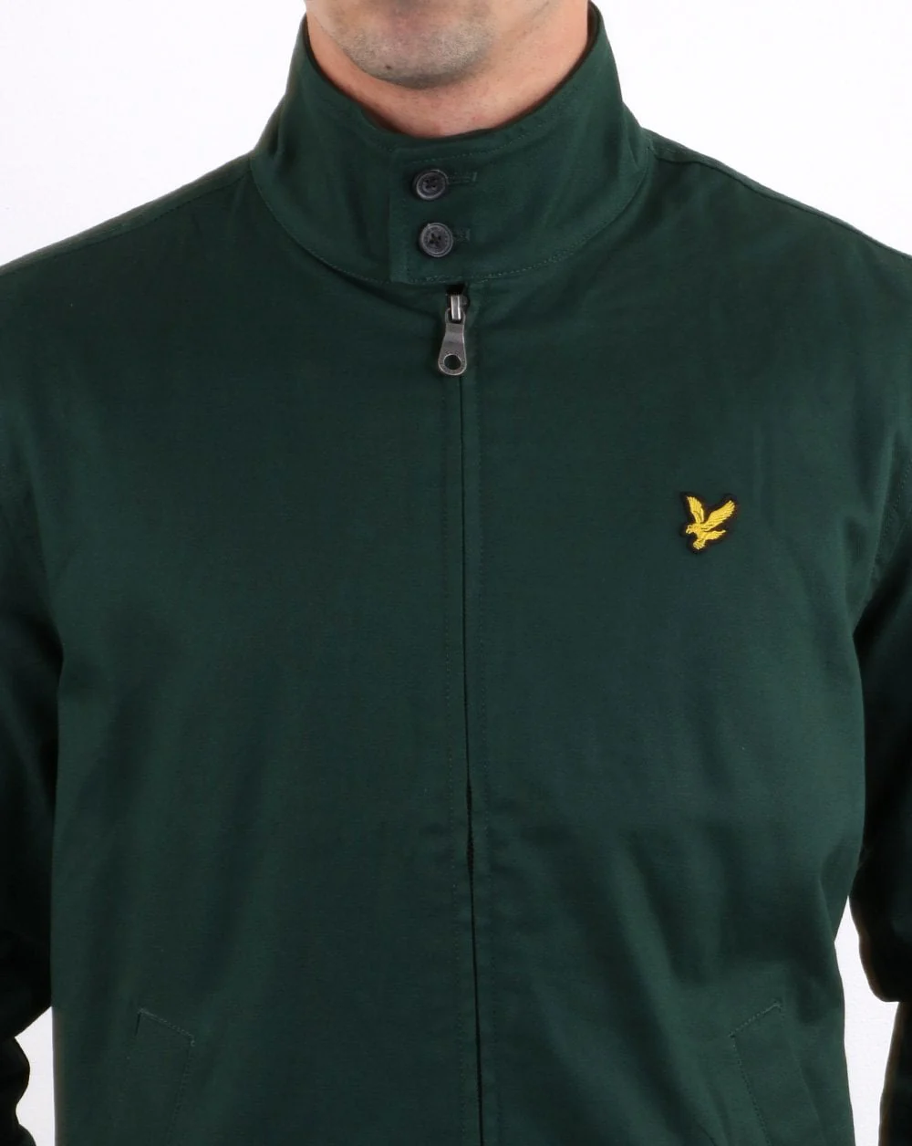 Lyle And Scott Check Lined Harrington Jacket Jade - Image 4