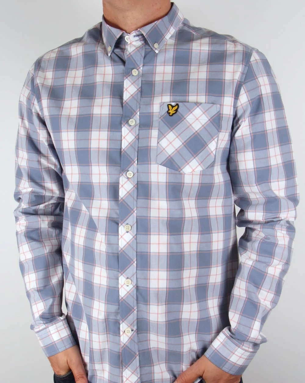 Lyle And Scott Check Shirt Dusk Blue