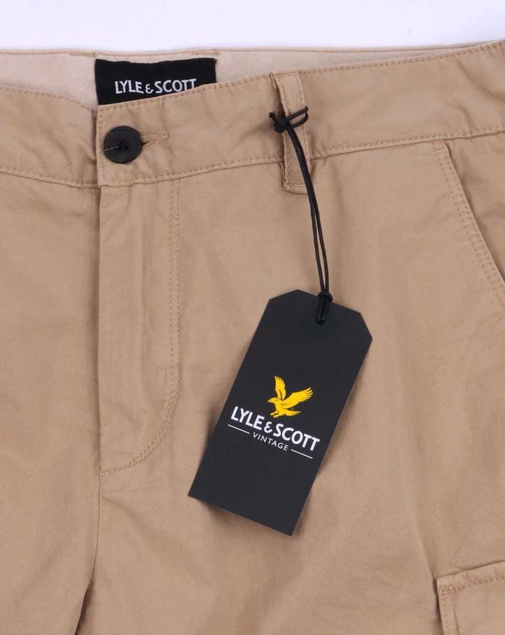 Lyle And Scott Combat Cargo Shorts Stone - Image 4