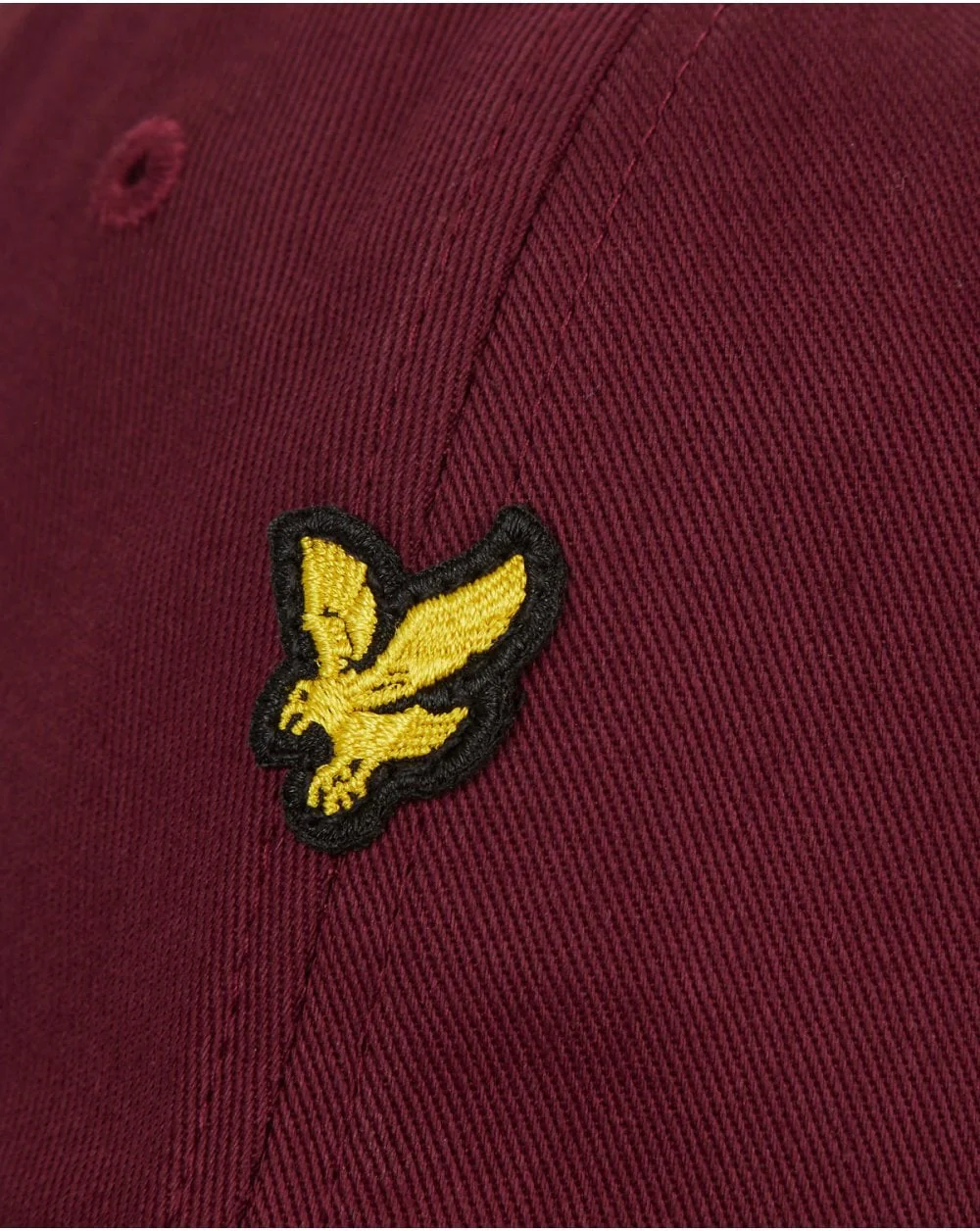 Lyle And Scott Cotton Twill Baseball Cap Claret Jug - Image 3