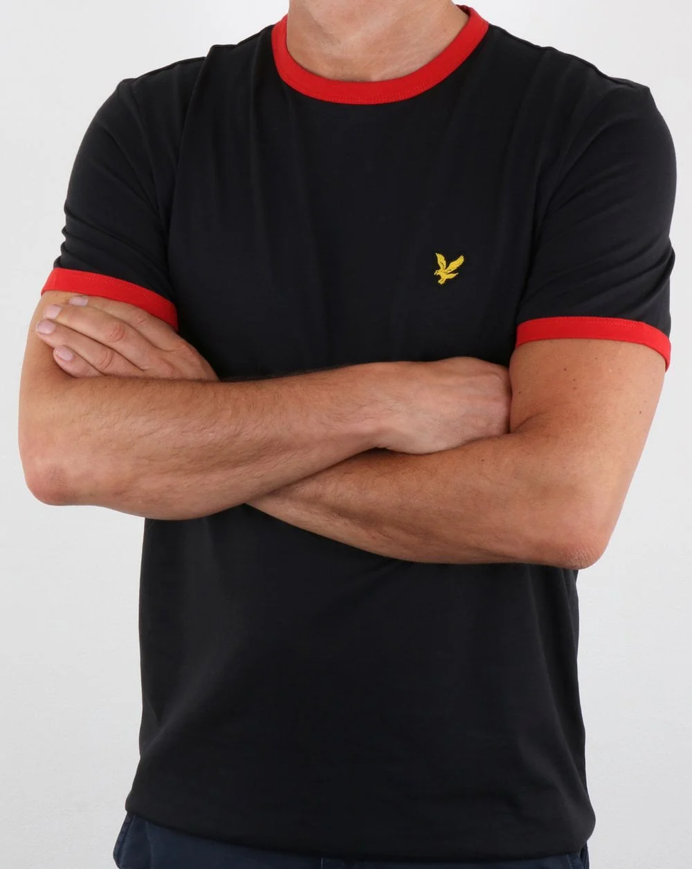 Lyle And Scott Country Ringer T Shirt Black - Image 3