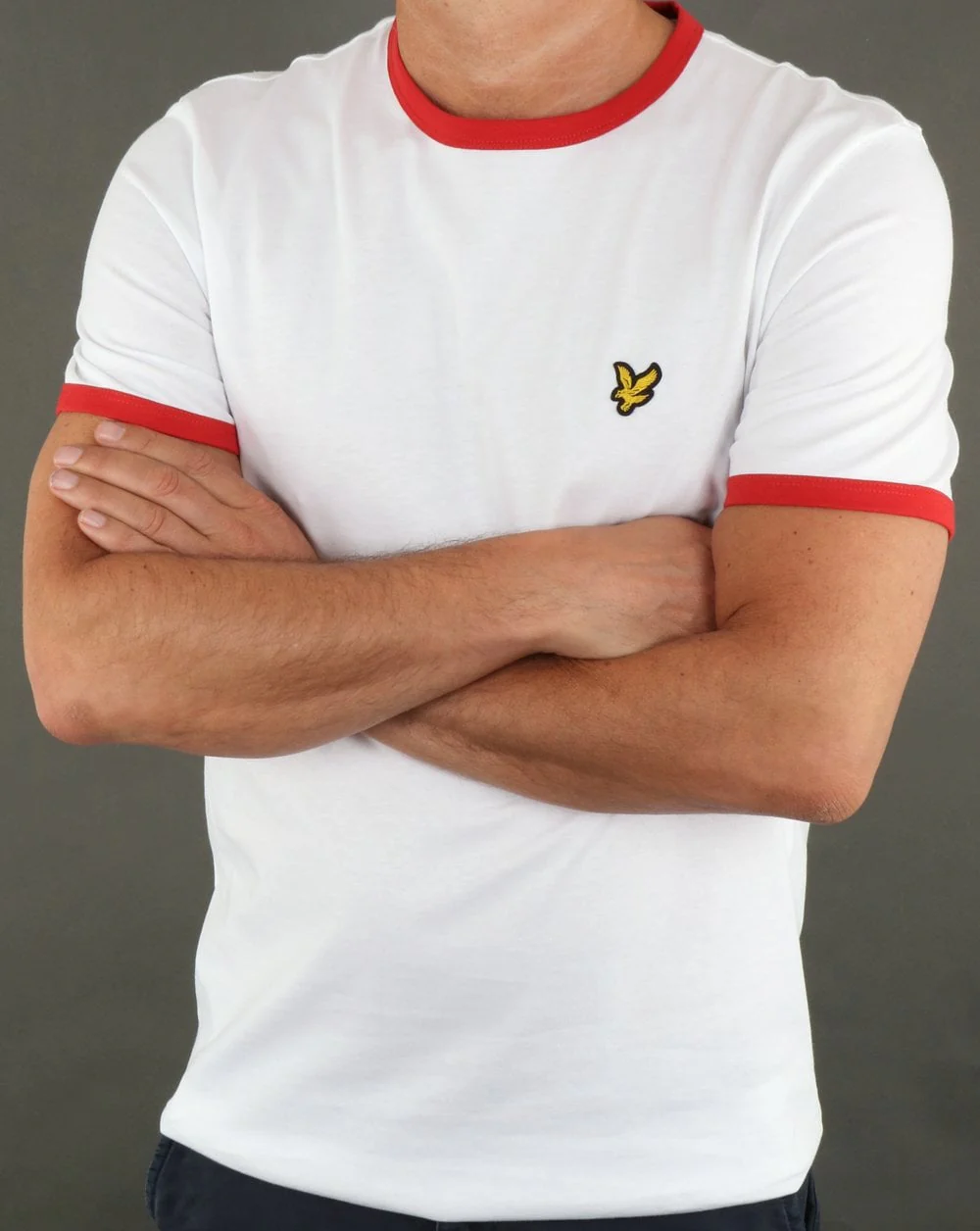 Lyle And Scott Country Ringer T Shirt White - Image 3