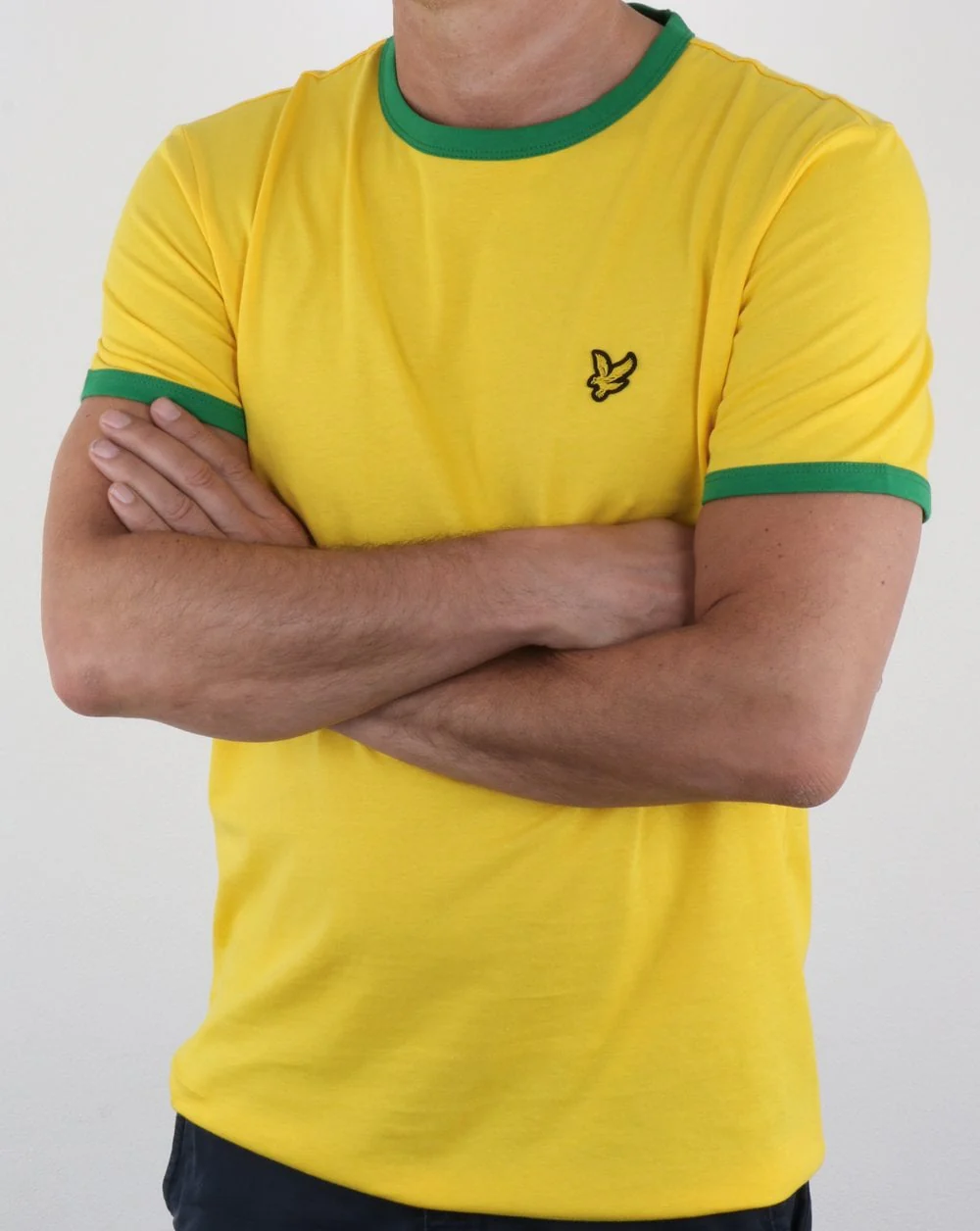 Lyle And Scott Country Ringer T Shirt Yellow - Image 3