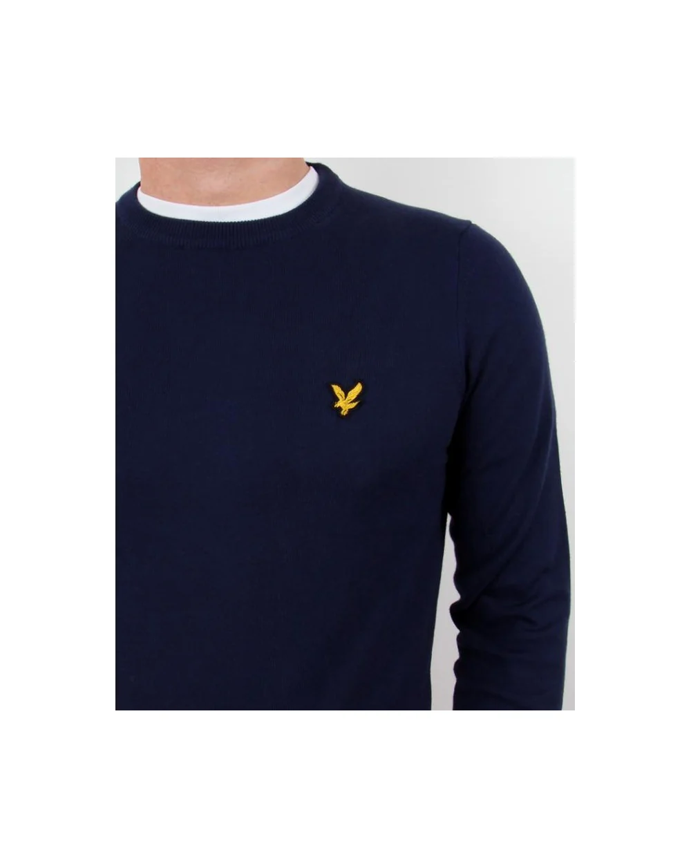 Lyle And Scott Crew Neck Jumper New Navy - Image 2