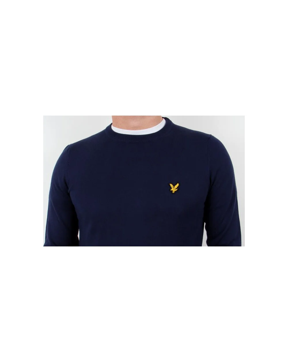 Lyle And Scott Crew Neck Jumper New Navy - Image 3
