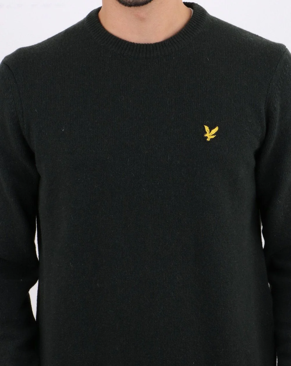 Lyle And Scott Crew Neck Lambswool Blend Jumper Jade Green - Image 4