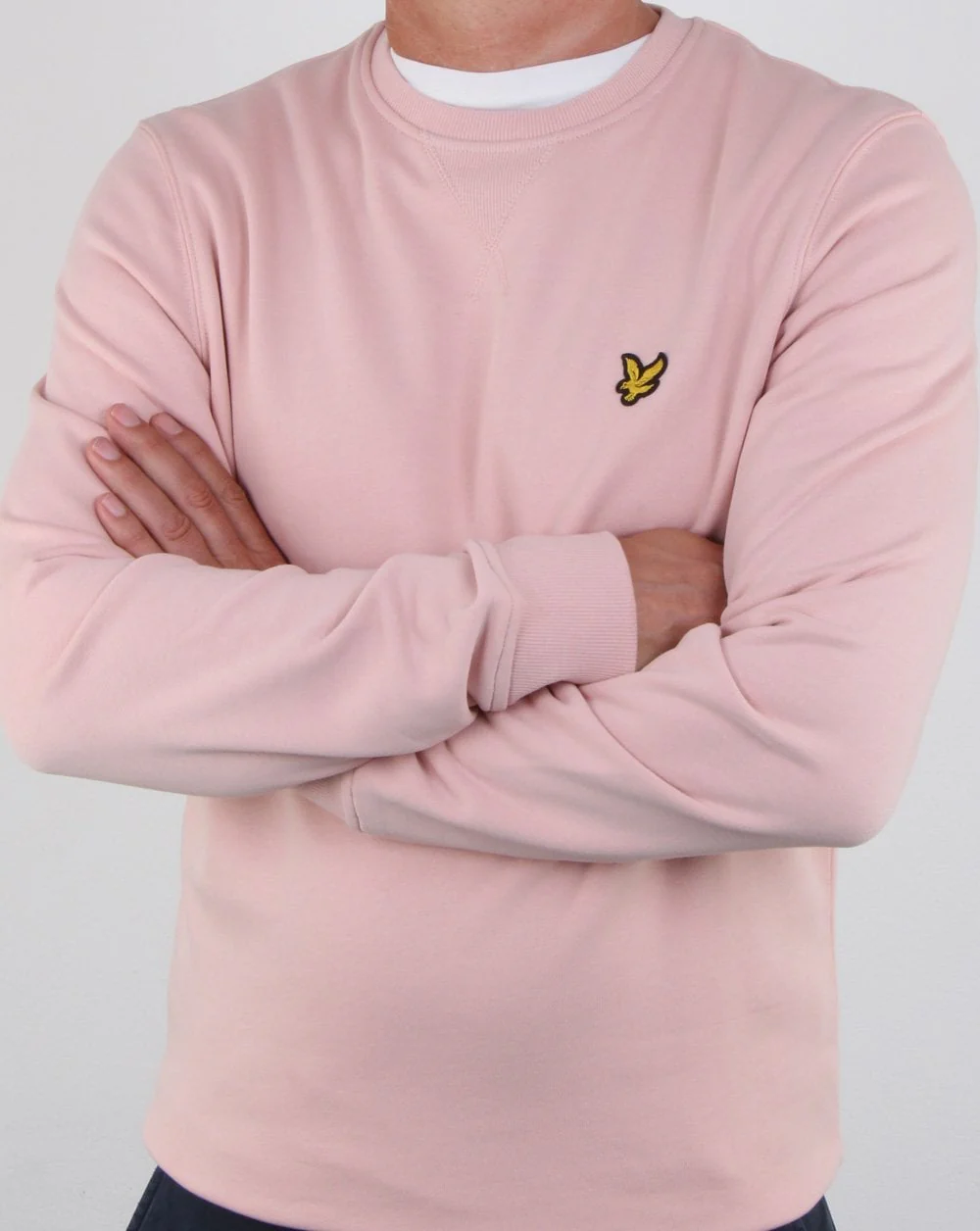 Lyle And Scott Crew Neck Sweatshirt Dusty Pink - Image 3