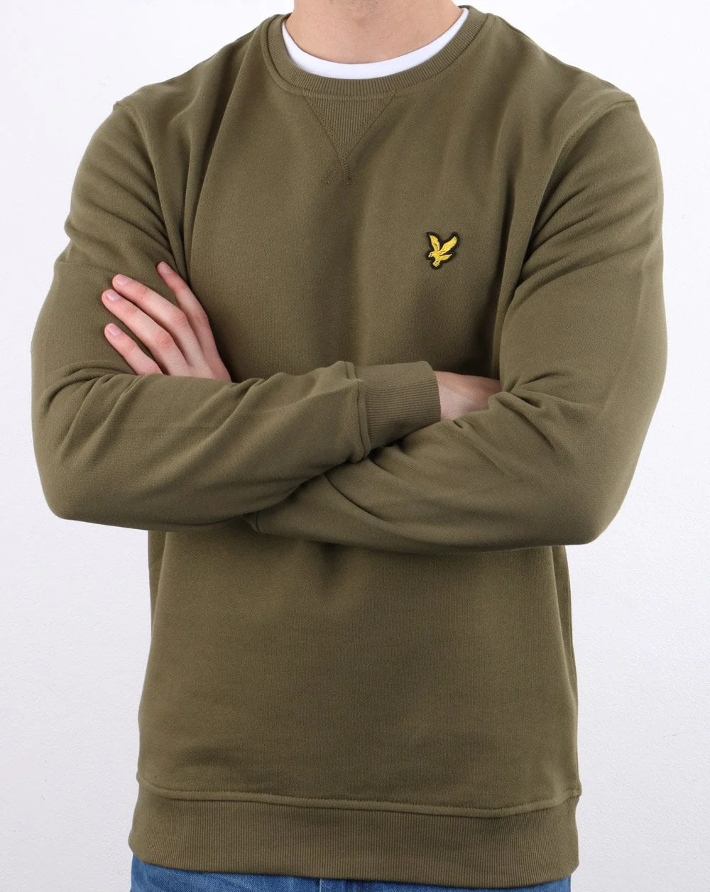 Lyle And Scott Crew Neck Sweatshirt Khaki - Image 2