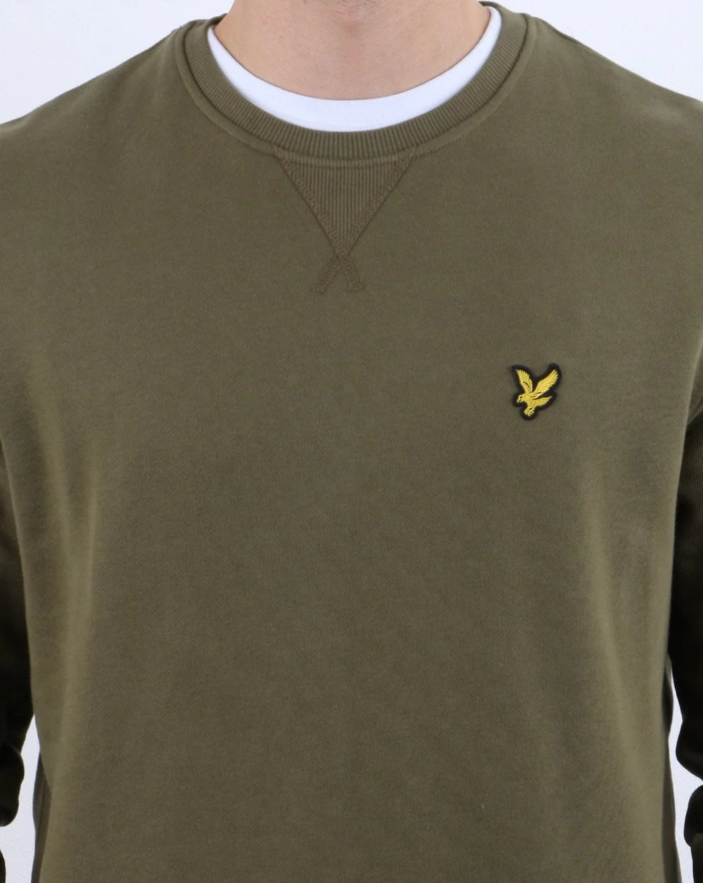 Lyle And Scott Crew Neck Sweatshirt Khaki - Image 4