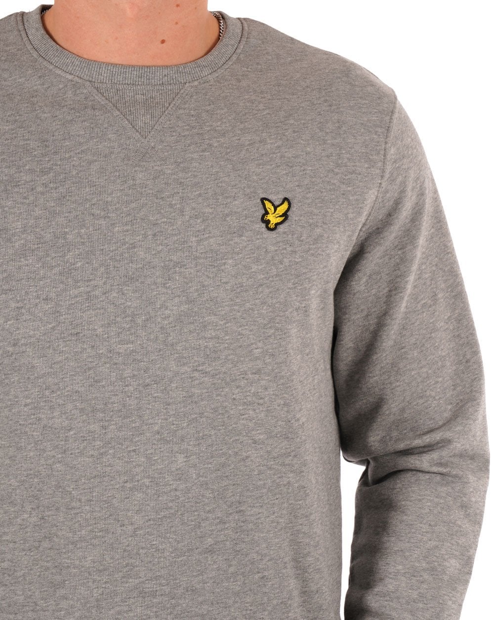 Lyle And Scott Crew Neck Sweatshirt Mid Grey Marl - Image 2