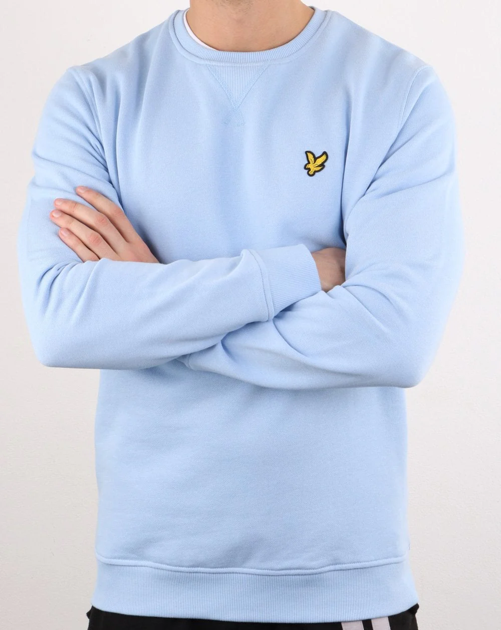 Lyle And Scott Crew Neck Sweatshirt Pool Blue - Image 3