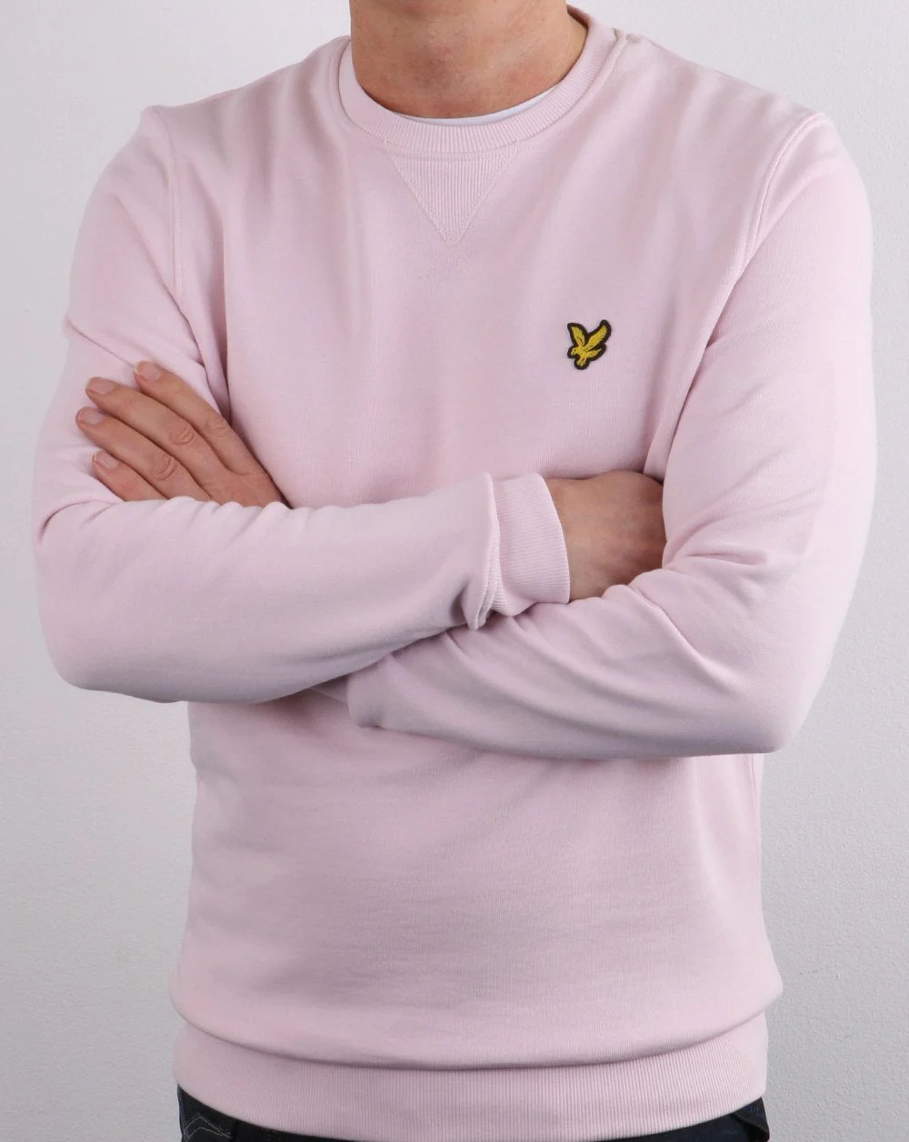 Lyle And Scott Crew Neck Sweatshirt Stonewash Pink - Image 3