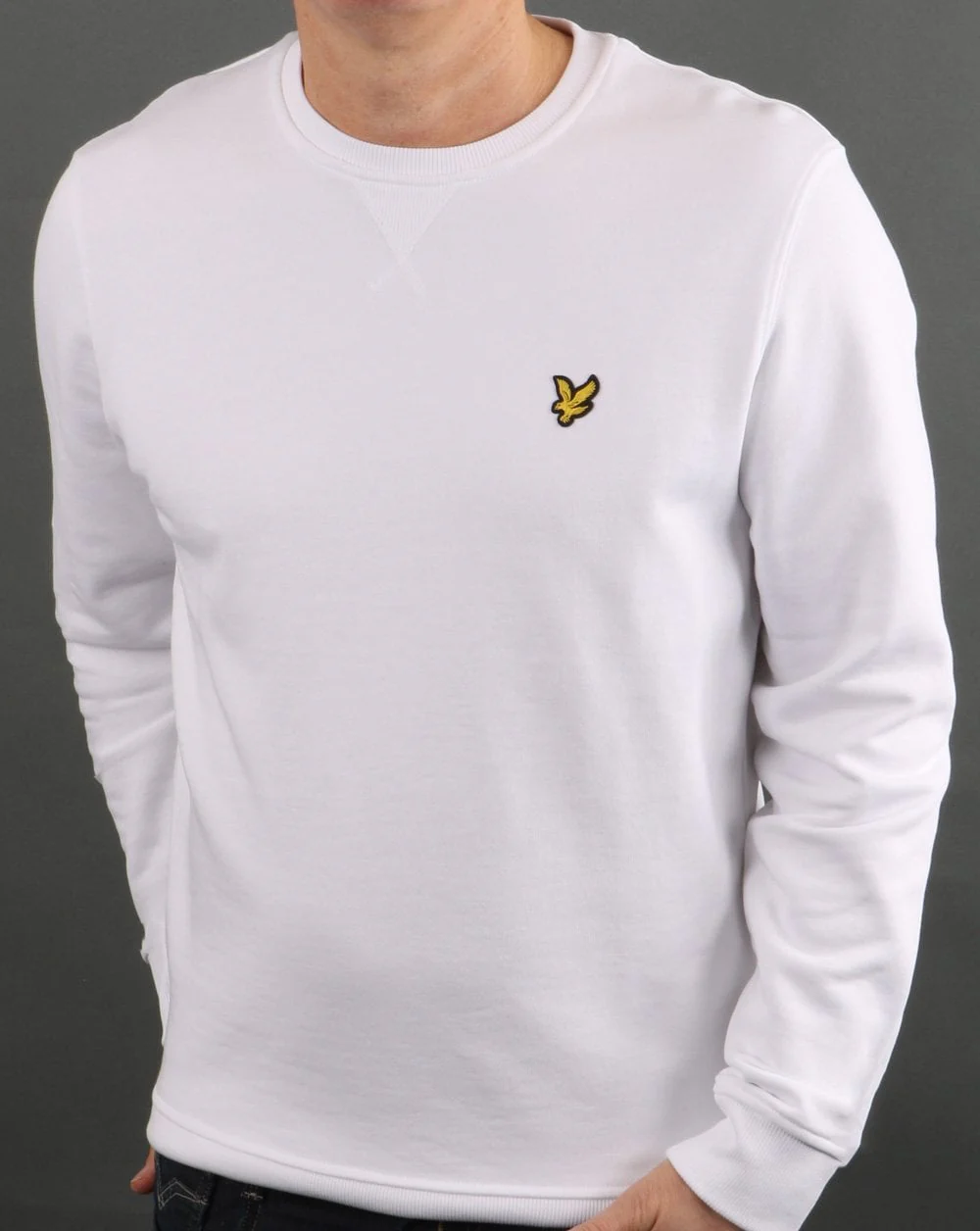 Lyle And Scott Crew Neck Sweatshirt White - Image 3