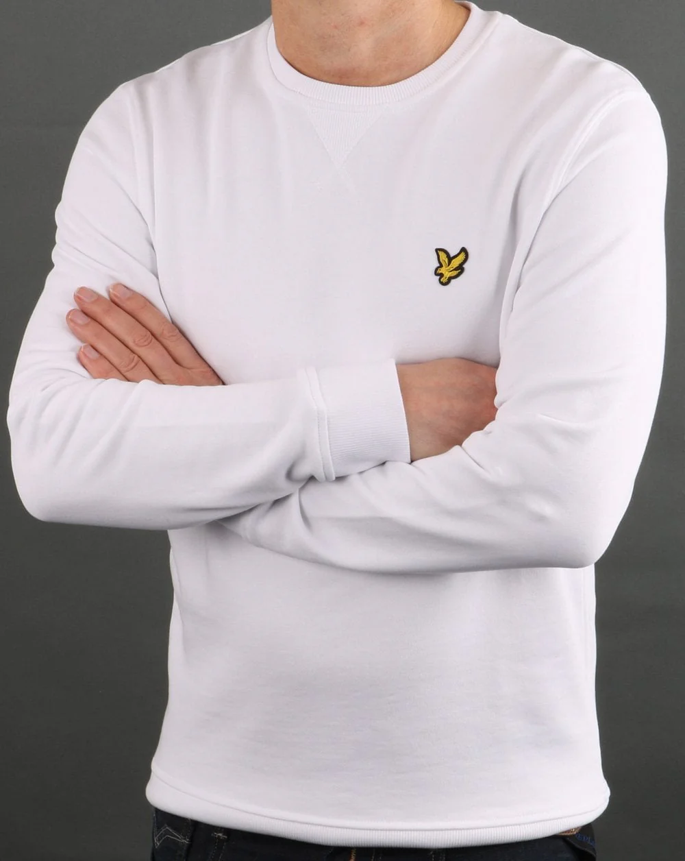 Lyle And Scott Crew Neck Sweatshirt White - Image 4