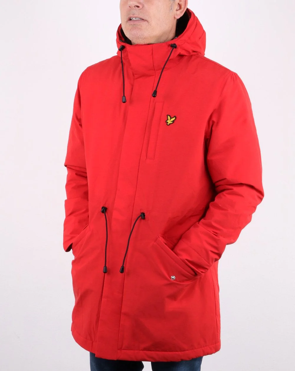 Lyle And Scott Detachable Fur fleece Lined Parka Red - Image 2