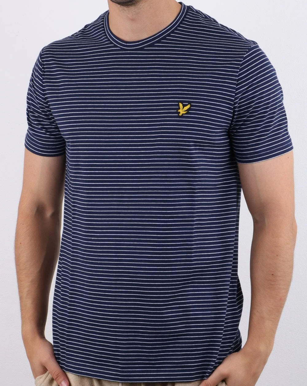 Lyle And Scott Fine Stripe T-shirt Navy - Image 2