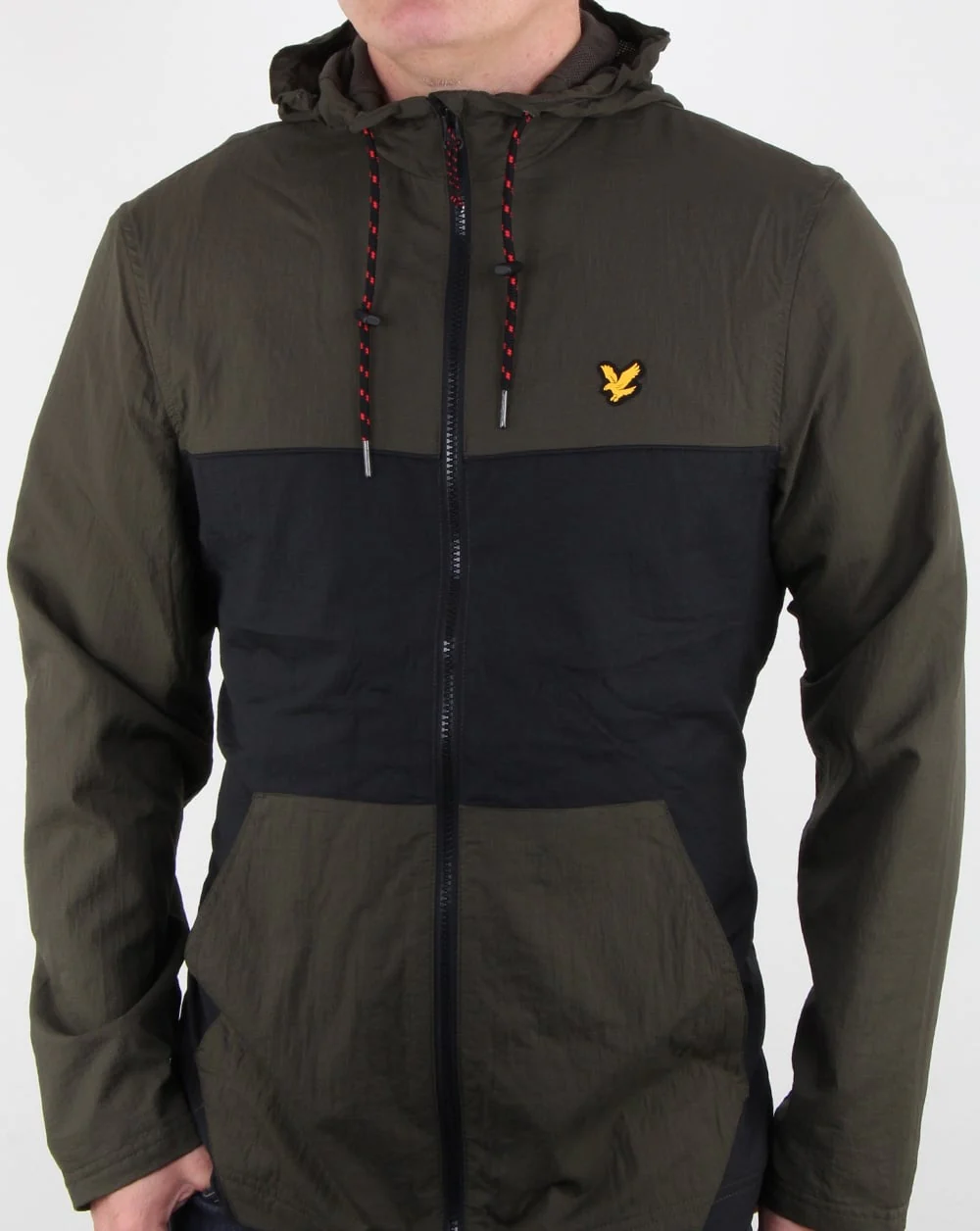 Lyle And Scott Fitness Baxter Hooded Windbreaker Olive