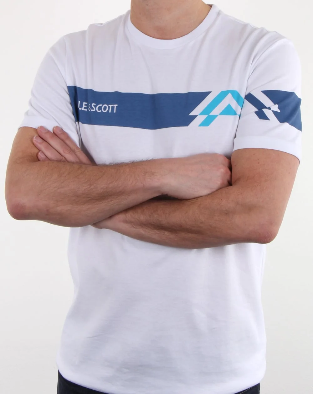 Lyle And Scott Fitness Mason Graphic T Shirt White - Image 3