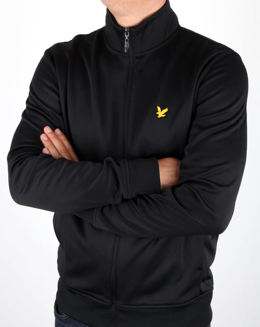 Lyle And Scott Funnel Neck Track Top True Black - Image 4