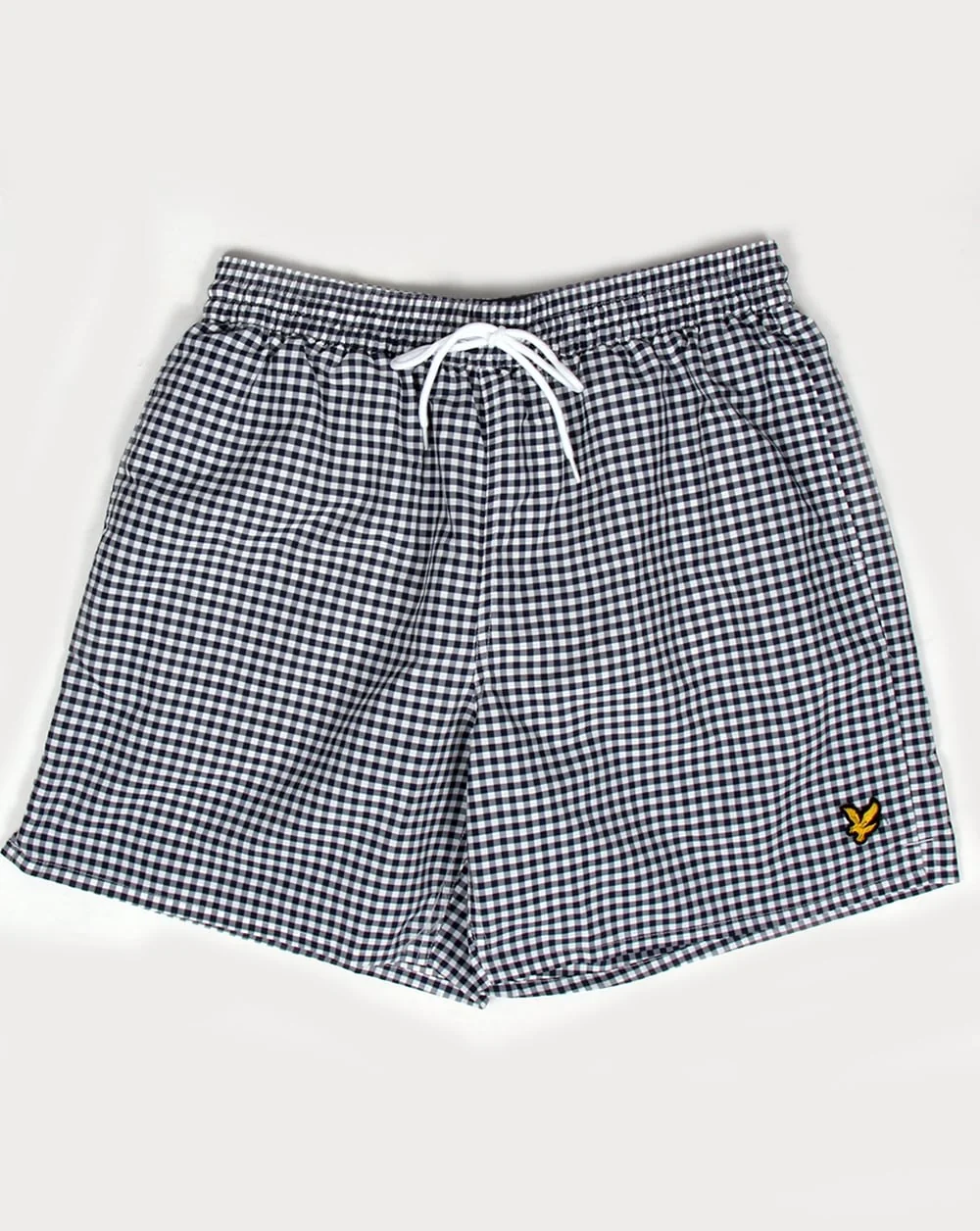 Lyle And Scott Gingham Swim Shorts Navy