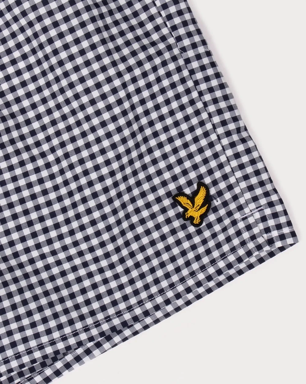 Lyle And Scott Gingham Swim Shorts Navy - Image 2