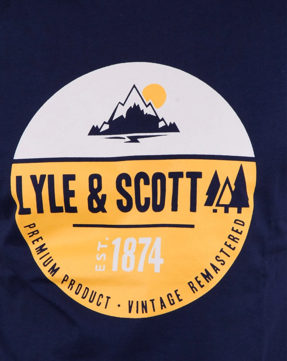 Lyle And Scott Graphic Print T Shirt Navy - Image 2
