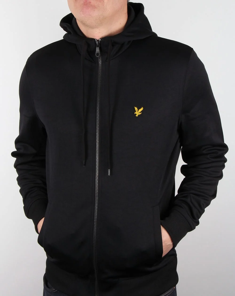 Lyle And Scott Hooded Funnel Neck Track Top Black