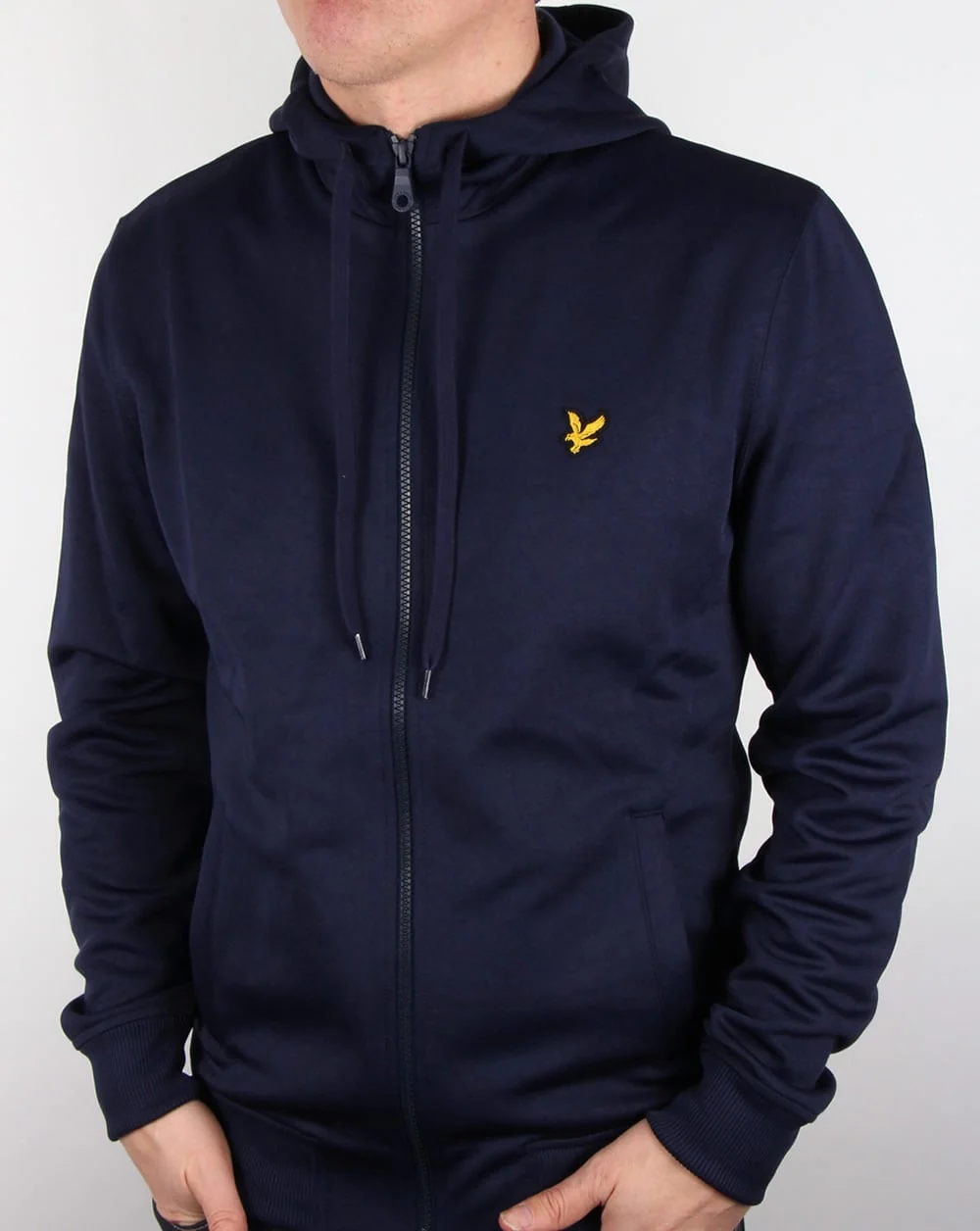 Lyle And Scott Hooded Funnel Neck Track Top Navy