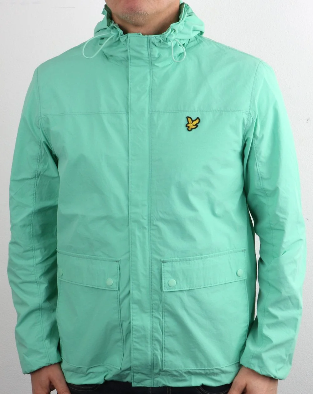 Lyle And Scott Hooded Pocket Jacket Mint - Image 2