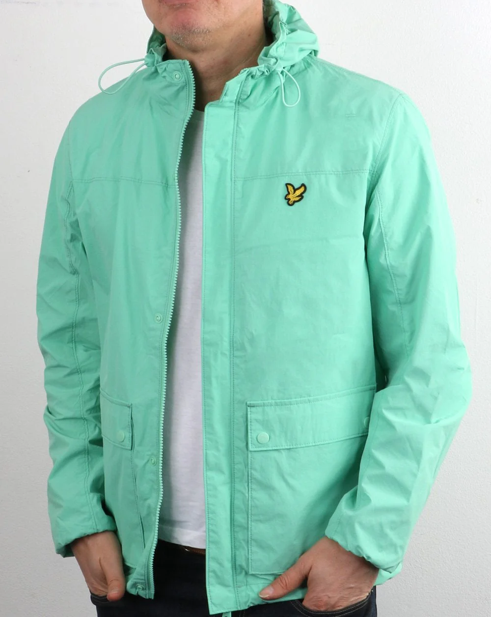 Lyle And Scott Hooded Pocket Jacket Mint - Image 4