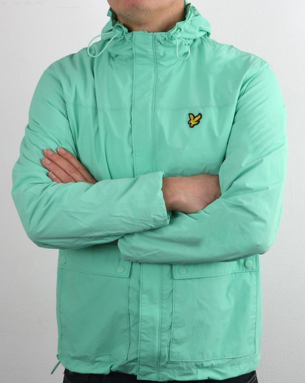 Lyle And Scott Hooded Pocket Jacket Mint - Image 5