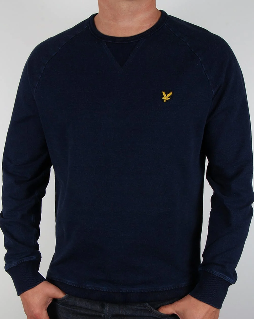 Lyle And Scott Indigo Crew Neck Sweatshirt Dark Indigo