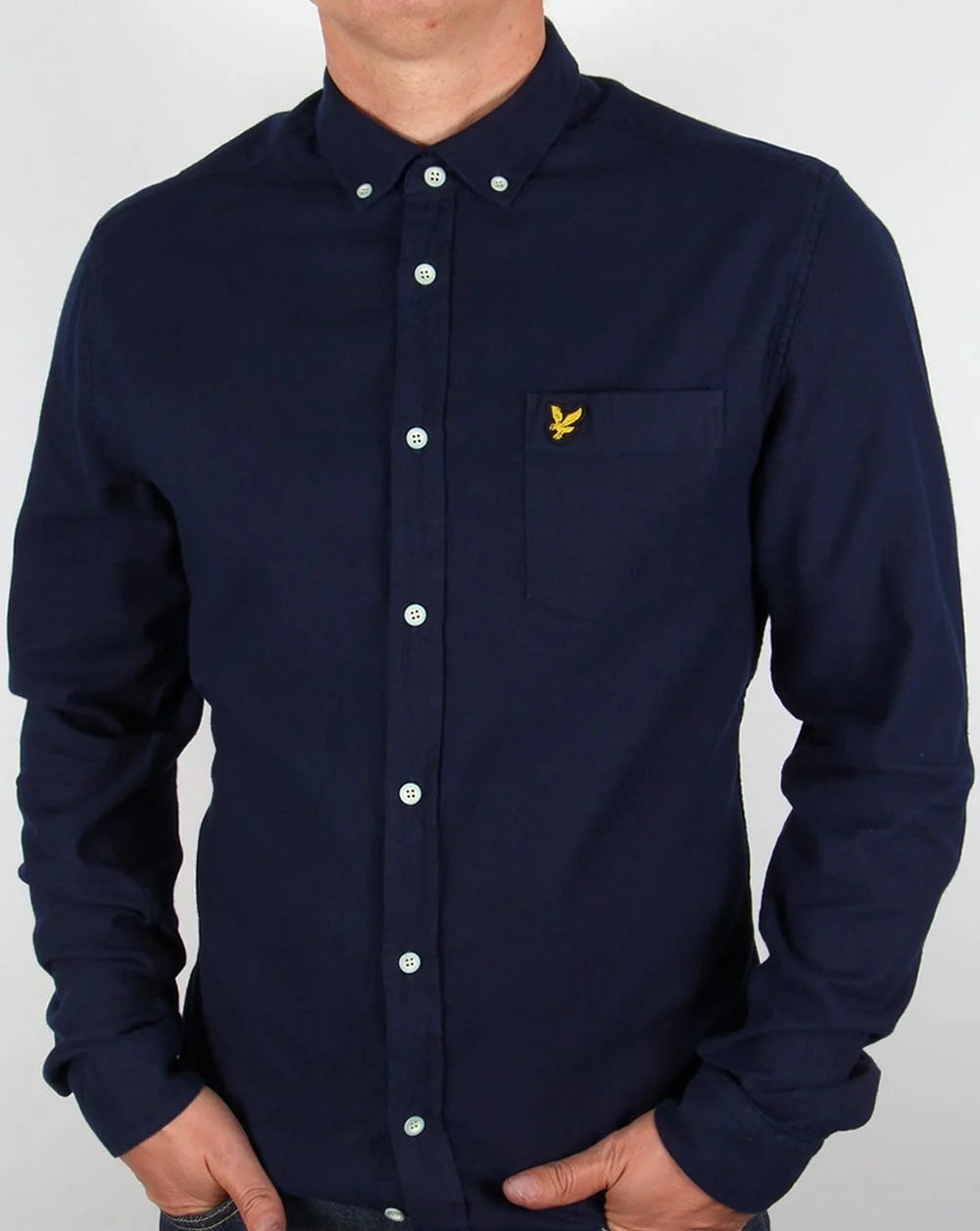 Lyle And Scott Indigo Oxford Shirt Dark Indigo