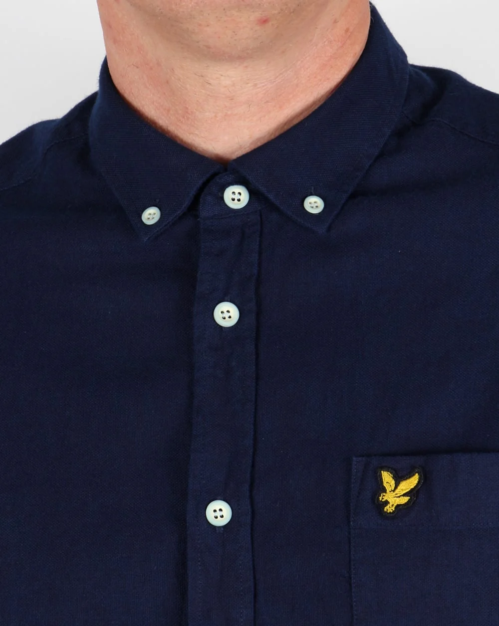 Lyle And Scott Indigo Oxford Shirt Dark Indigo - Image 2