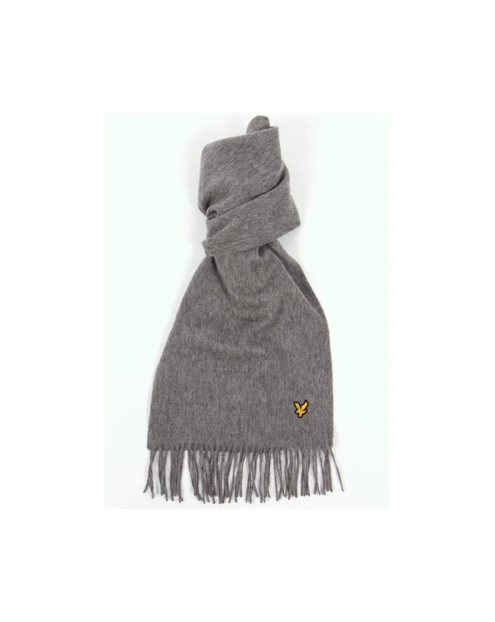 Lyle And Scott Lambswool Scarf Mid Grey Marl