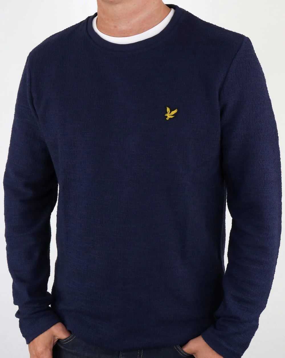 Lyle And Scott Lightweight Slub Sweatshirt Navy