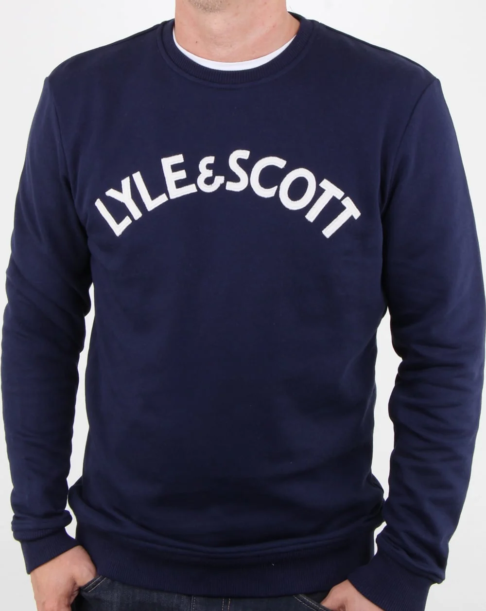 Lyle And Scott Logo Sweatshirt Navy