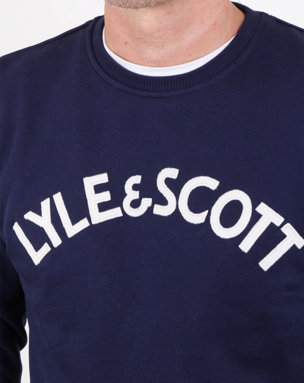 Lyle And Scott Logo Sweatshirt Navy - Image 2