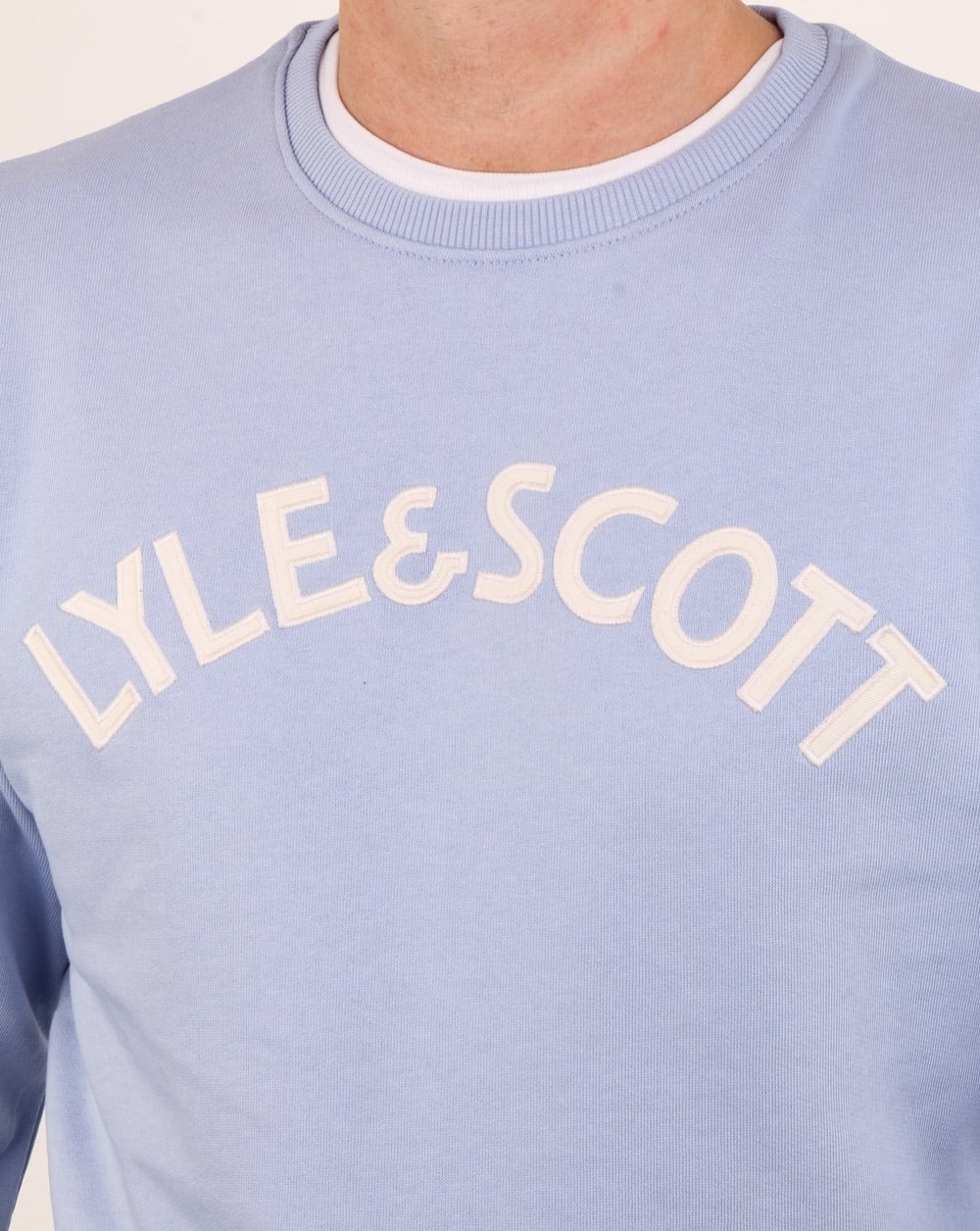 Lyle And Scott Logo Sweatshirt Sky Blue - Image 2