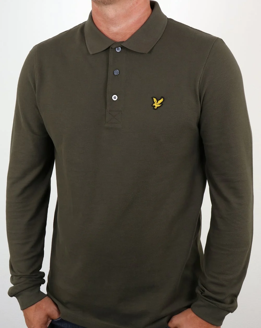 Lyle And Scott Long Sleeve Polo Shirt Olive