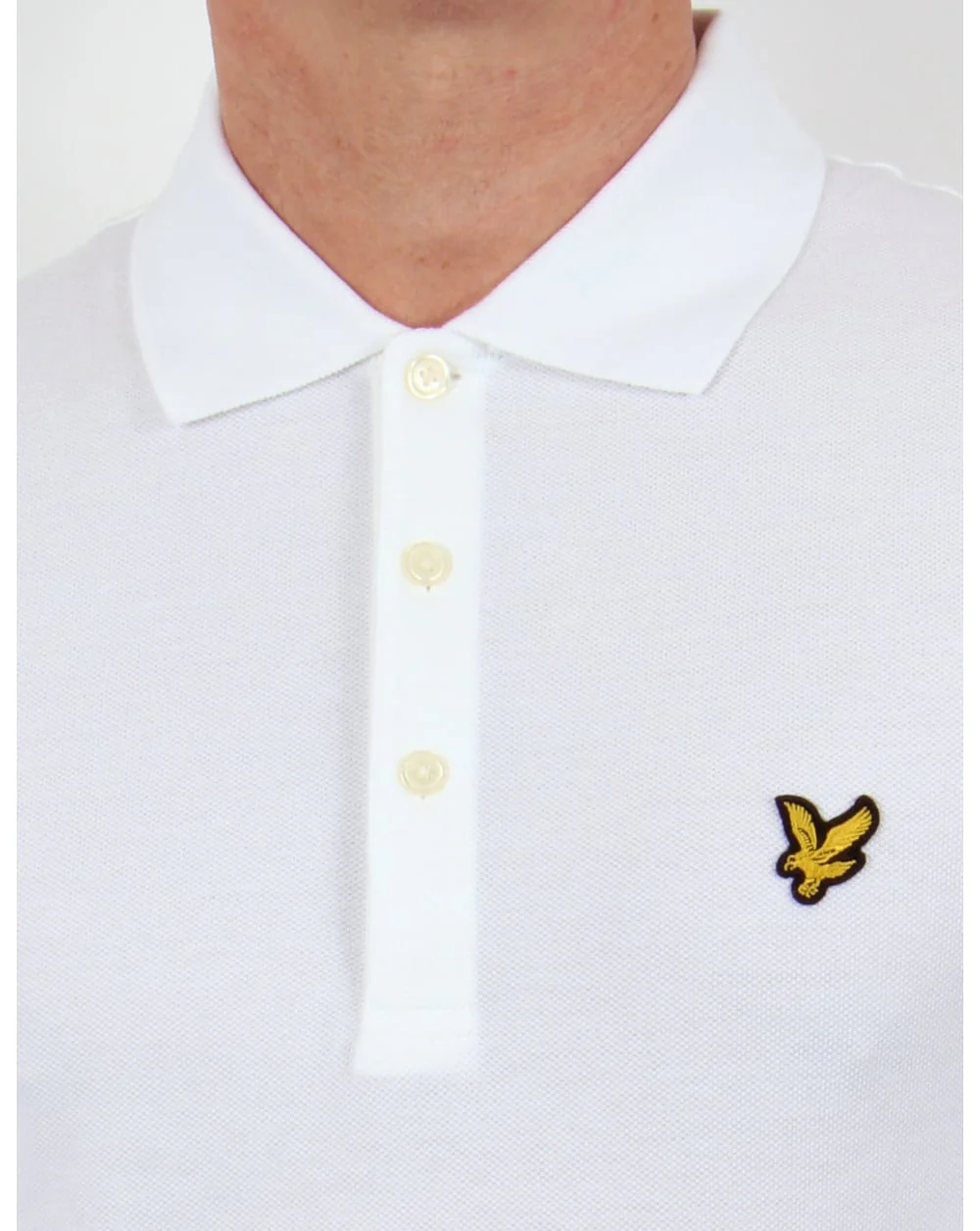 Lyle And Scott Long Sleeve Polo Shirt White - Image 2