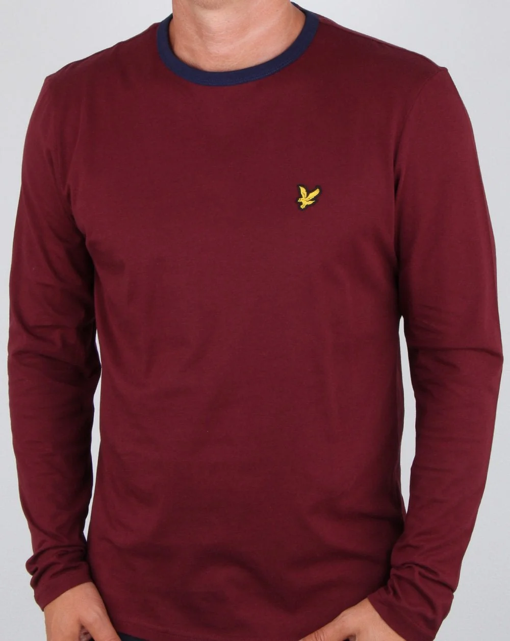 Lyle And Scott Long Sleeve Ringer T-shirt Claret Jug
