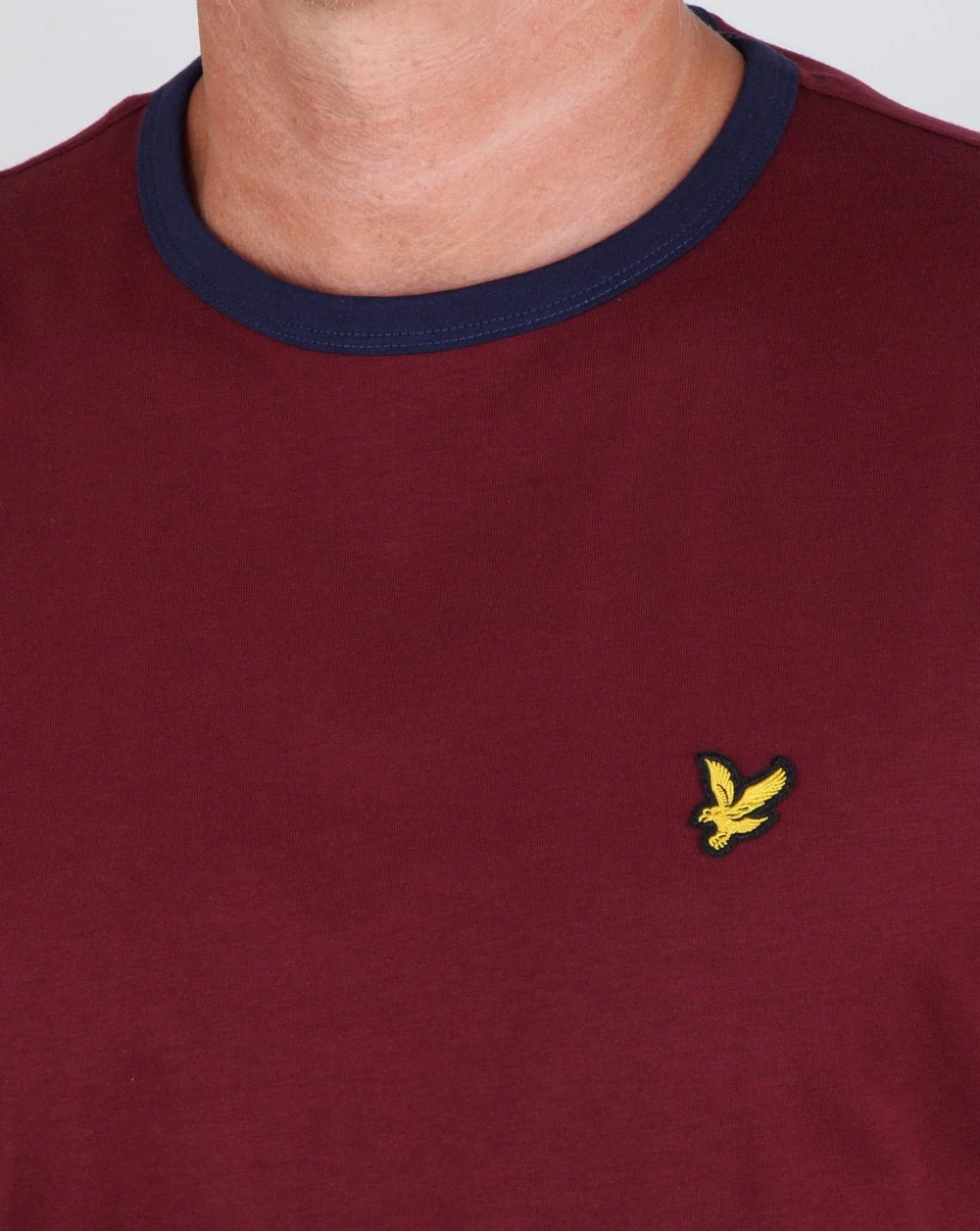 Lyle And Scott Long Sleeve Ringer T-shirt Claret Jug - Image 2