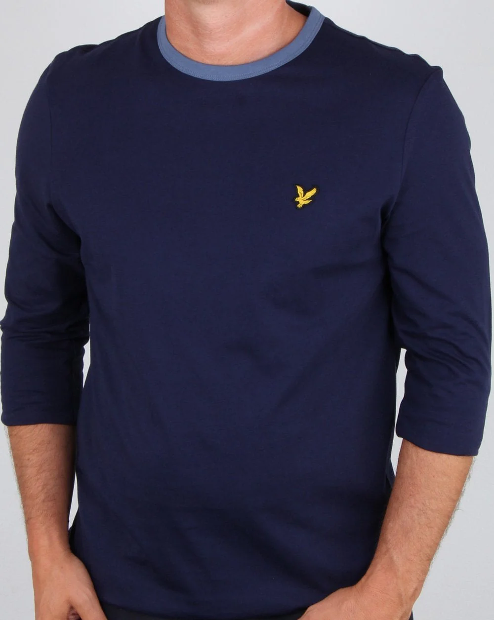Lyle And Scott Long Sleeve Ringer T-shirt Navy - Image 3